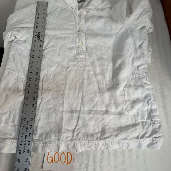 J. Jill Womens White Long Sleeve Linen Button-Front Shirt Large Pullover Casual - Picture 10 of 10